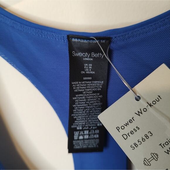 Sweaty Betty Power Workout Tank Dress NWT Blue XS - Picture 9 of 11